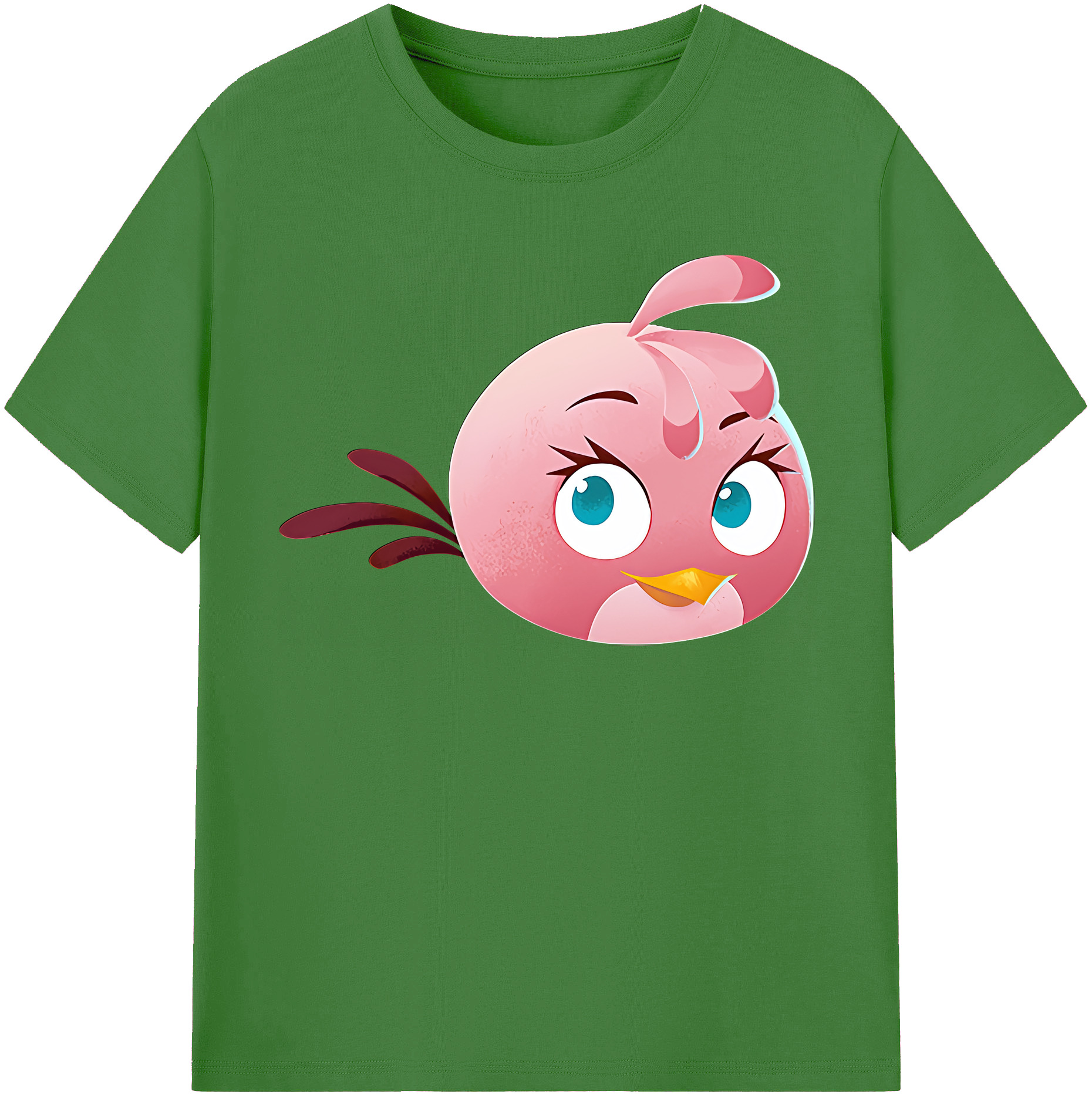 （画像用） Angry Birds アングリーバード レディースカジュアルプリントTシャツ（綿100％）